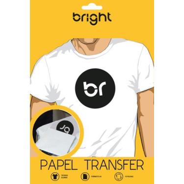 Imagem de Papel Transfer A4 Para Tecidos Claros 10 Folhas Cor Bright