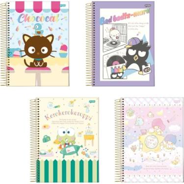 Imagem de Kit de Cadernos, Jandaia, 1 Matéria, Capa Dura, Hello Kitty e Amigos, 80 Folhas, Pacote com 4