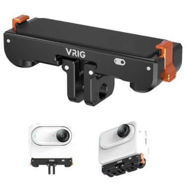 Imagem de VRIG Suporte magnético de liberação rápida para Insta360 GO 3S/GO 3- Base magnética de encaixe de alumínio com adaptador dobrável e adaptador de 0,6 cm para tripés e bastões de selfie, vlogging