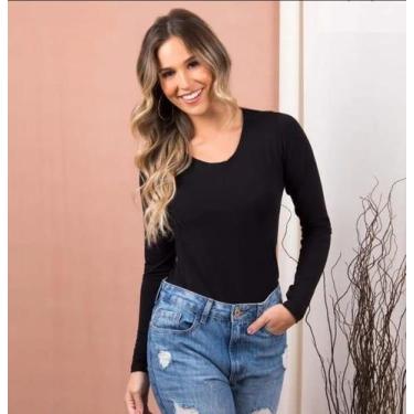 Imagem de Segunda pele  feminina casual em suplex   - Freitas Modas , Preto, P