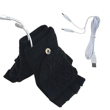 Imagem de Winmany Luvas Aquecidas USB Feminina e Masculina, Meio e Inteira, Aquecimento Dupla-face, Perfeito para Digitando, Jogando e Atividades ao Ar Livre