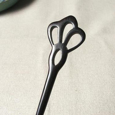 Imagem de Grampos de cabelo vintage esculpidos de madeira sândalo pauzinhos vara de cabelo étnico pino de cabelo feminino joias acessórios