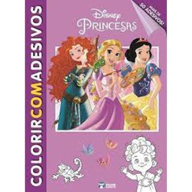 Imagem de Livro Colorir Com Adesivos - Disney Princesas