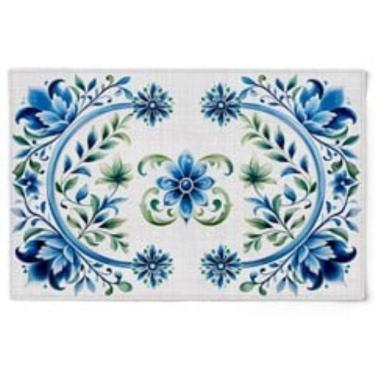 Imagem de Jogo Americano Floral Blue 48X31,5Cm 2Und 531140 Belchior