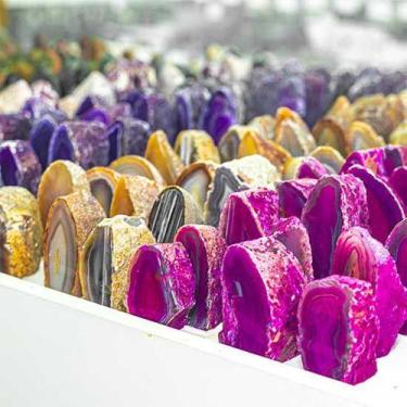 Imagem de Geodo de Ágata Cores Mistas Classe B - 1kg - Tamanho 7 a 12cm - Crista