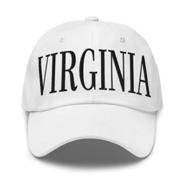 Imagem de Merch Town Boné Virginia bordado Virginia Dad Hat, Branco, tamanho �nico