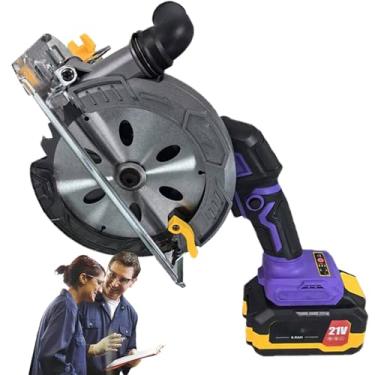 Imagem de Serra elétrica para corte de madeira de 1200 W, ângulo de chanfro de 0-45°, grande profundidade de serra de 0-63 mm, diâmetro da lâmina de serra de 125-150-165 mm