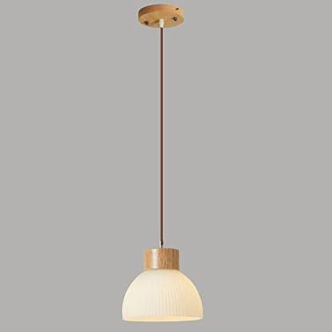 Imagem de YQSLQZZ Luminária pendente de vidro vintage japonês, sala de jantar, cozinha, ilha, iluminação decorativa, luzes de teto suspensas, altura ajustável acima da pia lustre de mesa de jantar