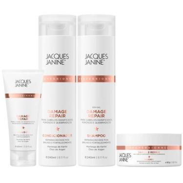 Imagem de Kit Jacques Janine Damage Repair Shampoo + Condicionador 240ml Máscara