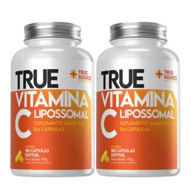 Imagem de 2x True Vitamina C 1000mg Lipossomal True Source 180 Cápsulas, Sem Sab