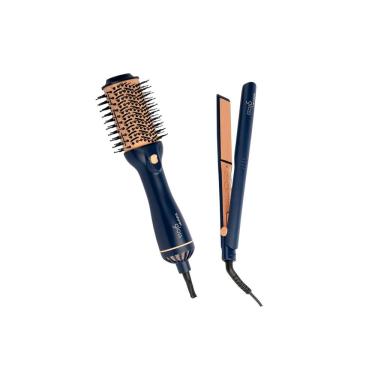 Imagem de Kit Taiff Gloss Blue Bivolt - Chapinha 230ºc  + Escova Modeladora 1200W