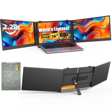 Imagem de Extensor de tela para laptop BreezyLife 14 Triple FHD 1080P