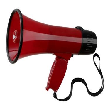 Imagem de Megafone Flydot com microfone de alto-falante Siren 240s Record Red