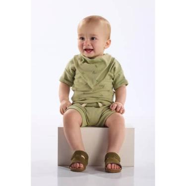 Imagem de Conjunto 3 Peças Unissex para Bebê Up Baby, Verde, M