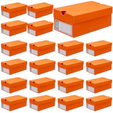 Imagem de Pacote com 24 mini caixas de tênis para lembrancinhas de festa 15 x 10 x 6 cm, mini caixas de presente para doces, biscoitos, lanches, esportes, pequena caixa de presente com etiqueta para casamento