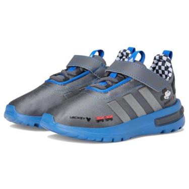 Imagem de adidas Tênis esportivo para bebês Mickey Mouse Racer Tr 23 com renda elástica (infantil), Cinza/ferro metálico/cinza, 10 Toddler