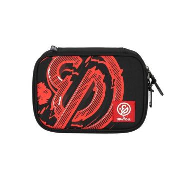 Imagem de Estojo Enaldinho Box 36 Elásticos Escolar Meninos Vermelho