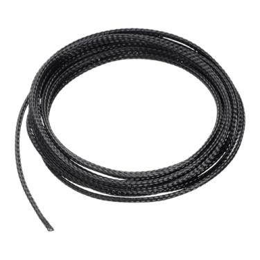 Imagem de Cabo trançado expansível de 3,5 m - 1/20.3 cm, protetor de cabo PET para gerenciamento de cabos, tubo de tear para TV, computador, áudio, escritório, casa, preto