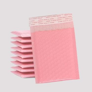 Imagem de 5 peças de envelopes de bolhas à prova d'água adesivos autoselantes organizadores de embalagem negócios sacos de armazenamento simples (rosa, 11 x 13 cm)