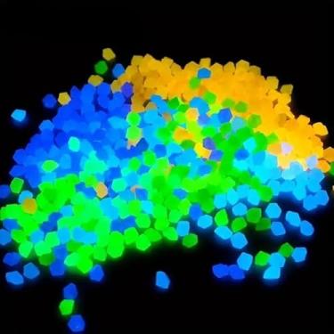 Imagem de 160 peças de pedras brilhantes brilhantes – Ótimo para tanque, pátio, decoração de jardim e faça você mesmo, multicolorido