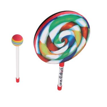 Imagem de Generic Tambor de Mão de Percussão, Atraente, Fácil de Tocar, Musical, Durável, Tambor de Mão Infantil Em PVC Estimula o Interesse No Desempenho (8 polegadas)