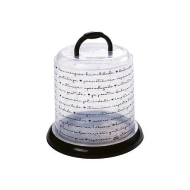 Imagem de Porta Panetone Decorado Glamour Plasutil Preto - 005236 - Plasútil