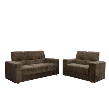 Imagem de Sofá 2 E 3 Lugares Turin Suede Flash Estofados Marrom