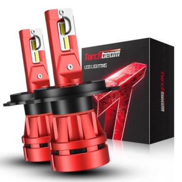 Imagem de Torchbeam T2 ♚♚♚ Farol baixo/alto, 6500K Ultra Branco, Tamanho Mini 1:1 ♚♚♚♚♚, Ventilador de resfriamento de 12.000 RPM, IP68 à prova d'água, pacote com 2