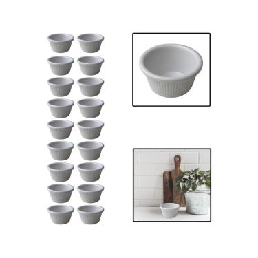 Imagem de Kit 18 Molheiras De Melamina Shoyu Molhos Ketchup 8 Cm 80Ml