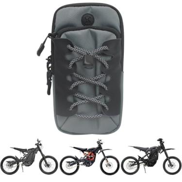 Imagem de Bolsa para celular Surron Light Bee X Segway, capa de bateria para guidão de motocicleta, bolsa de armazenamento frontal para celular, fone de ouvido, cartão, pano com alça para uso no pulso do braço