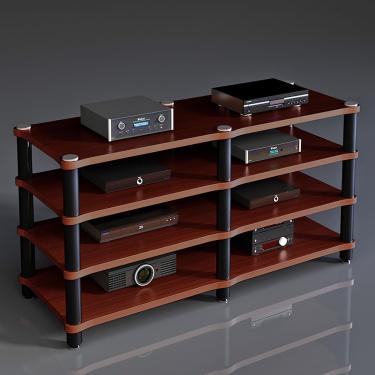 Imagem de Prateleira Para Jogos Suporte De áudio Suporte De Mídia Caixa De Jogos Prateleira De áudio E Dvd Prateleira Para Projetor Sob A Tv Suporte Para Prateleira De Jo, Red, 120x48x75cm