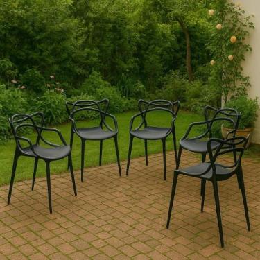 Imagem de Kit 10 Cadeiras Allegra Bar Restaurante Sala de Jantar Empilháveis Inm