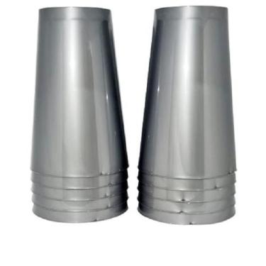 Imagem de Copo acrilico 300ml prata c/10un. - Sertplast