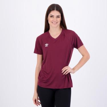 Imagem de Camiseta Umbro Legacy Field Feminina Bordô, M