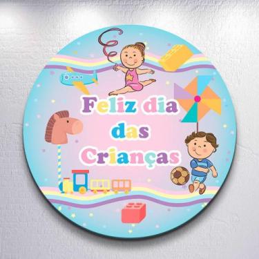Imagem de Festa Infantil Decoração Dia Das Crianças Painel Capa Sublimada Redond