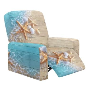 Imagem de HUISEFOR Capas reclináveis de cogumelo, 4 peças, capas de sofá reclináveis macias com bolso, fáceis de instalar, capas deslizantes para poltronas reclináveis com braços, presente para amigos