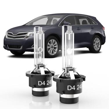 Imagem de OUHAIMOTOR Adequado para lâmpadas de xenon HID Toyota Venza D4S 2009-2016, 350% de brilho, lâmpada de feixe alto e baixo, branco brilhante frio 6000K, plug-n-play, de 2