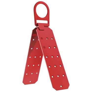 Imagem de Telhado com design de vários furos, gancho de segurança de aço resistente, suporta 140 kg, ideal para instalações de telhado de madeira e metal