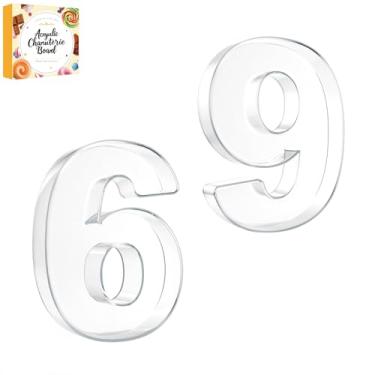 Imagem de Bandeja preenchível com letras de charcutaria acrílica de 25,4 cm, pratos de servir reutilizáveis em formato de número do alfabeto para tábua de charcutaria, frutas, doces, bolos, decoração de festa