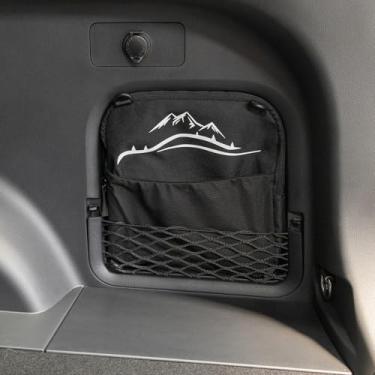 Imagem de KIMCARLEY Mochila organizadora multifuncional, design atualizado, bolsa de armazenamento para porta-malas, organizador de banco traseiro com bolso lateral de carga para acessórios Toyota RAV4 2019