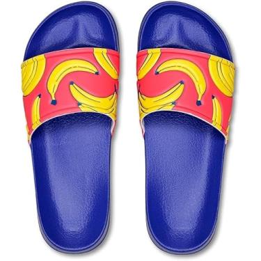 Imagem de Happy Socks Sandália de praia e piscina de verão definitiva - estilo nuvens e banana, Bananas, 12 Women/10 Men