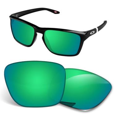 Imagem de Lentes de substituição de 1,5 mm compatíveis com óculos de sol Oakley Sylas OO9448 57 mm, antiarranhões e resistentes a impactos - Verde polarizado
