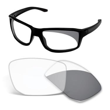 Imagem de Biyxpiv Lentes de substituição de 1,5 mm compatíveis com óculos de sol Oakley Gibston XL OO9470 62 mm, antiarranhões e resistentes a impactos, Cinza fotocrômico