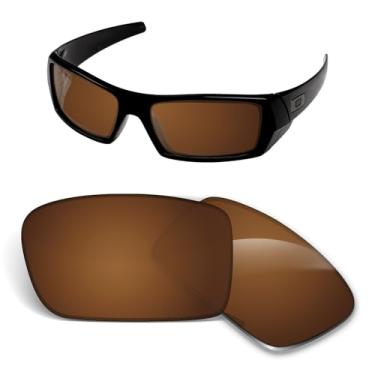 Imagem de Lentes de substituição de 1,5 mm compatíveis com óculos de sol Oakley Gascan OO9014, antiarranhões e resistentes a impactos - marrom âmbar polarizado