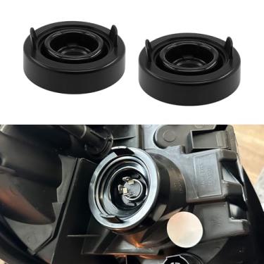 Imagem de HQRNYP 2 peças de tampas de poeira de farol de carro, capa de farol, capa protetora de borracha de 80 mm para proteção contra poeira e água, acessórios automotivos H4 luzes de LED tampas protetoras