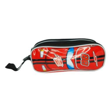 Imagem de Estojo Duplo Escolar Fast Machine Vermelho Infantil Carro - Clio