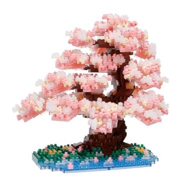 Imagem de Bandai Nanoblock NBC048 - figura de tijolo, design de cerejeira 990, tijolos, design de figuras de píxel, árvore para construção em mini flanges