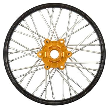 Imagem de Pro-Line Racing 1/4 Pro-Spec Aluminum V2 Bead Front Wheel Assembled Black/Gold Promoto-MX PRO283600T3