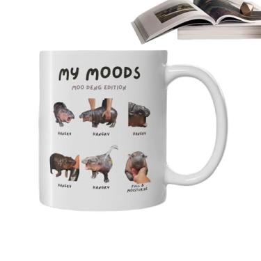 Imagem de Shakven Caneca de café do hipopótamo, caneca do hipopótamo - Café Leite Chá Cerâmica Bonito Dos Desenhos Animados Hipopótamo Copo,Caneca do amante do hipopótamo 350ml, copo bonito animal da caneca do