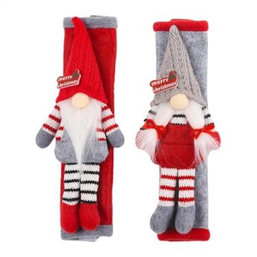 Imagem de Shakven Capas para alças de gabinete de Natal, Capas para alças de gabinete, 2x capa de alça de geladeira de gnomos de natal, Capas para botões de cozinha de Natal, capas para botões de armário de